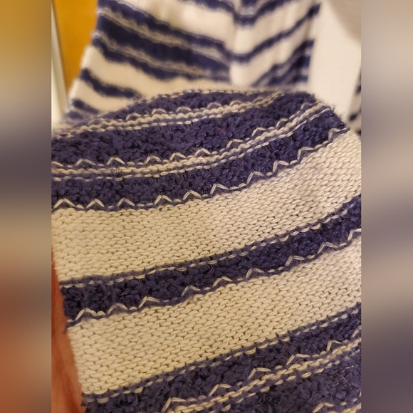 Splendid Blue and White Striped Long Cardigan - Size Medium - Picture 4 of 5